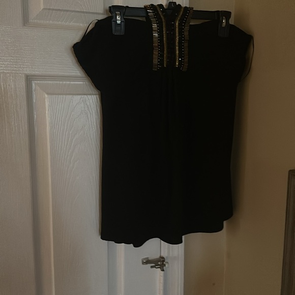 Cache beaded halter top blouse black Size XL - Picture 6 of 9